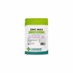 Lindens Zinc Max Tablets | 360 Pack | Provides 300% NRV dose and Fortified with Vitamin C & Copper to contribute Towards Heal ...