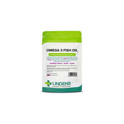 Lindens Omega 3 Fish Oil 1000mg Capsules | 90 Pack | 1050mg Omega 3 Fatty acids DHA & EPA per 3 Capsules and Supports Normal Function of Healthy...