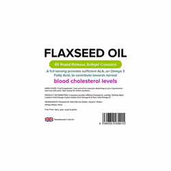 Lindens Flaxseed Oil 1000mg Capsules | 90 Pack | High in Alpha Linoleic Acid & a Popular Source of Omega 3 6 & 9 contributing to The Maintenance of...