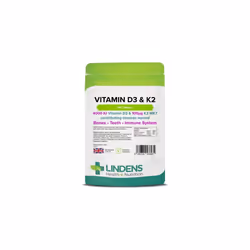 Lindens Vitamin D3 4000IU & MK7 K2 | 90 Tablets | UK Made | Immune Health, Bones, Teeth, Muscle, Blood Calcium Absorption | H ...
