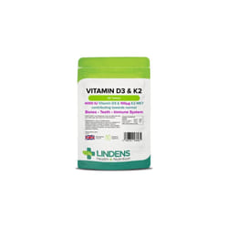 Lindens Vitamin D3 4000IU & MK7 K2 | 90 Tablets | UK Made | Immune Health, Bones, Teeth, Muscle, Blood Calcium Absorption | High Strength Vitamin D &