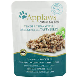 Applaws Cat Food Jelly Pouch Tuna Wholemeat with Mackerel, 70g, Pack of 16