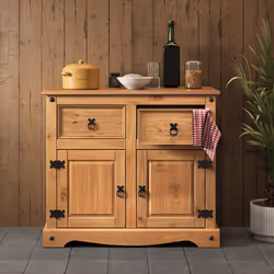 Corona Sideboard 2 Door 2 Drawer Solid Mexican Pine Furniture