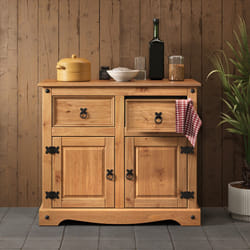 Corona Sideboard 2 Door 2 Drawer Solid Mexican Pine Furniture