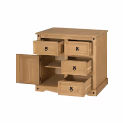 Mercers Furniture Corona Small 1 Door 4 Drawer Sideboard