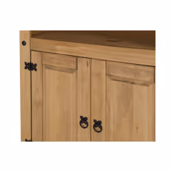 Corona Bookcase 2 Door Large Display Storage Pine  Furniture