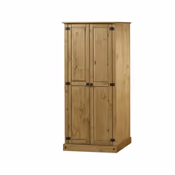 Corona Budget 2 Door Wardrobe Storage Solid Pine Bedroom Furniture