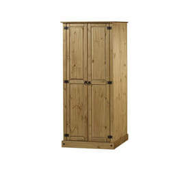 Corona Budget 2 Door Wardrobe Storage Solid Pine Bedroom Furniture
