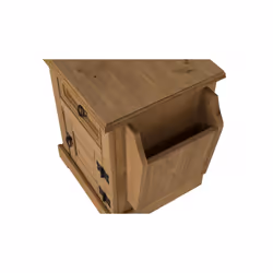 Corona Magazine Rack Lamp Table Solid Wood Pine Furniture