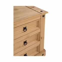 Corona 3 Drawer Bedside Cabinet Solid Pine bedroom Furniture