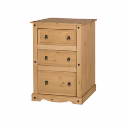 Corona 3 Drawer Wide Chest Solid Pine Bedroom Furniture