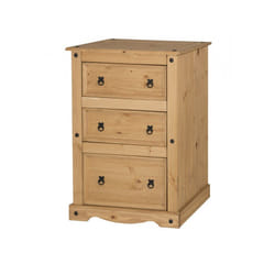 Corona 3 Drawer Wide Chest Solid Pine Bedroom Furniture