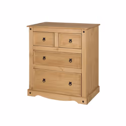 Corona 2 + 2 Drawer Chest Solid Pine Bedroom Furniture