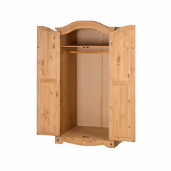 Corona Solid Pine Arch Top Wardrobe