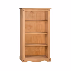 Corona Medium Bookcase Solid Pine Furniture