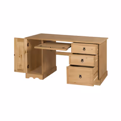 Corona Straight Computer Desk Solid Pine Furniture