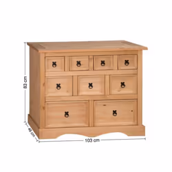 Corona Merchants Chest Sideboard Solid Wood Pine Furniture