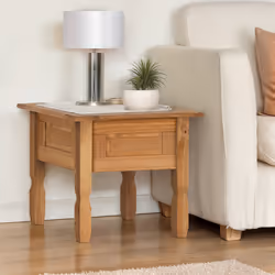Corona Lamp Table Solid Pine Living Room Furniture