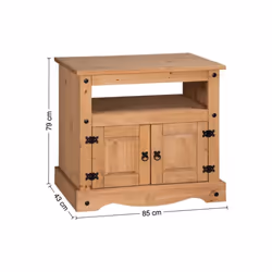 Corona Straight TV Unit Stand Living Room Furniture Solid Pine