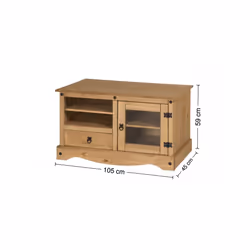 Corona Entertainment TV Stand Unit Solid Pine Furniture
