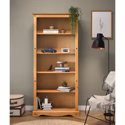 Corona Large Bookcase Solid pine Dining Room Furniture