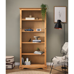 Corona Large Bookcase Solid pine Dining Room Furniture
