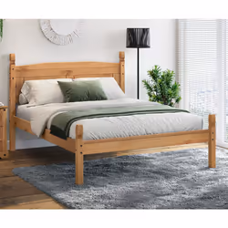 Corona 4'6" Low Foot End Bed Frame Solid Pine furniture