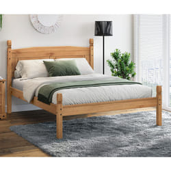 Corona 4'6" Low Foot End Bed Frame Solid Pine furniture