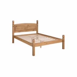 Corona 4'6" Low Foot End Bed Frame Solid Pine furniture