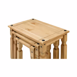 Corona Piccolo Nest of Tables Solid Pine Furniture Living Room