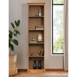 Corona Bookcase Tall Narrow Large Display shelf  Pine  Furniture