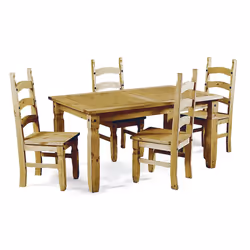 Corona Dining Table and 4 Chairs Small Extending Set Pine Furniture