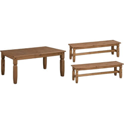 Mercers Furniture Corona 5'0 Dining Table and 2x 4'0 Benches