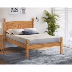 Corona 4'0" Low Foot End Bed Frame Solid Pine furniture