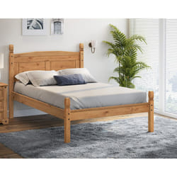 Corona 4'0" Low Foot End Bed Frame Solid Pine furniture