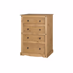 Corona 4 Drawer Chest Solid Pine Bedroom Furniture
