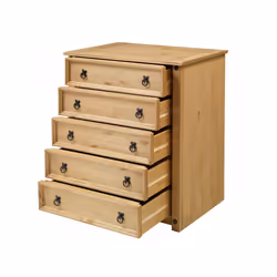 Corona Small 5 Drawer Chest Solid Pine