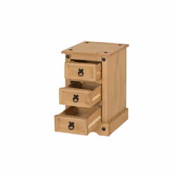 Corona Bedside Cabinet 3 Drawer Table Chest Pine cabinet Furniture