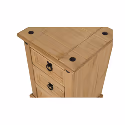 Corona Bedside Cabinet 3 Drawer Table Chest Pine cabinet Furniture