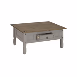 Corona Grey Wax Coffee Table Lamp Solid Pine Furniture