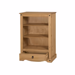 Corona 1 Drawer Bookcase Solid Pine furniture