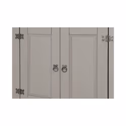 Corona Grey Wax 2 Door Bookcase Storage Solid Wood Shelving Furniture