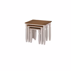 Corona White Piccolo Nest of Tables