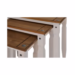 Corona White Piccolo Nest of Tables