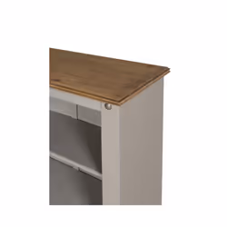 Corona Grey Wax Medium Bookcase Solid Pine Furniture