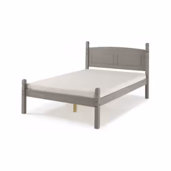 Corona Grey Wax 4'6" Low End Bed Frame Solid Pine Bedroom Furniture