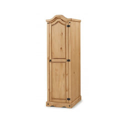 Corona 1 Door Arch Top Wardrobe Solid Pine Bedroom Furniture
