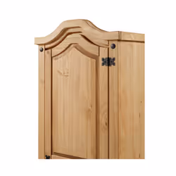 Corona 1 Door 1 Drawer Arch Top Wardrobe Solid Pine Bedroom Furniture
