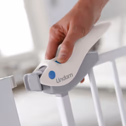 Lindam Alloy Steel Stair Gate, Tall Stair Gate 91.4cm, Easy Fit Deluxe Toddler & Baby Gate, Stair Gate Pressure Fit Baby, dog Gate, Stairs & Doorways,