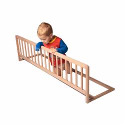 Safetots Extra Wide Wooden Bed Rail - Natural